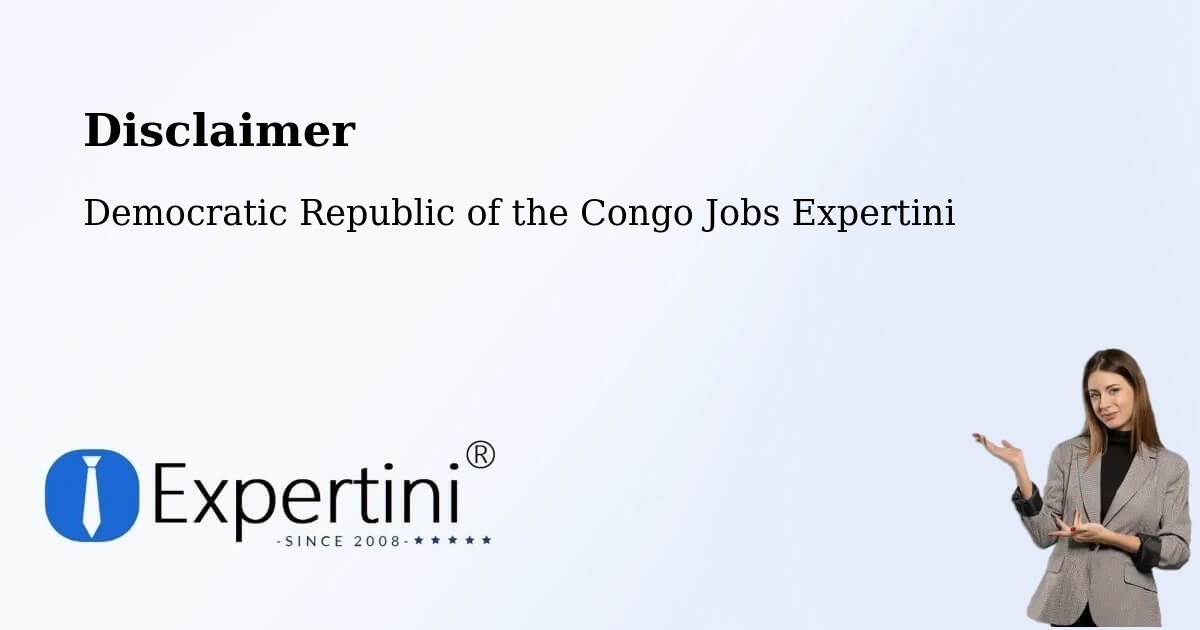 Disclaimer – Kabare - Democratic Republic of the Congo Jobs Expertini